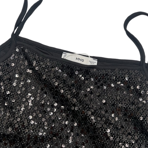 Mango Sequin top with spaghetti strap size M - Picture 3 of 6